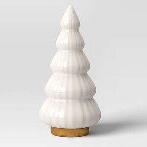 Large Scalloped Ceramic Christmas Tree White - Threshold